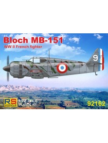 RS MODELS - 1/72 Bloch MB-151 (4 decal v. for France, Greece, Germany) Resin parts