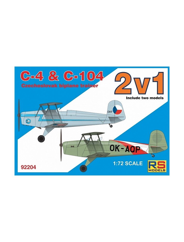 RS MODELS - 1/72 C4 + C104 double kit (2 decal v. for Czechoslovakia) Photoetched Parts