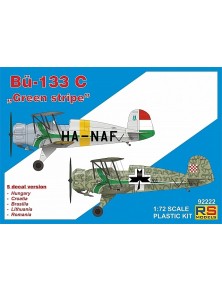 RS MODELS - 1/72 Bucker 133 C "Green Stripe" 5 decal v. for Hunga., Crotia, Brasilia, Lithu, Roman. with photo etched parts