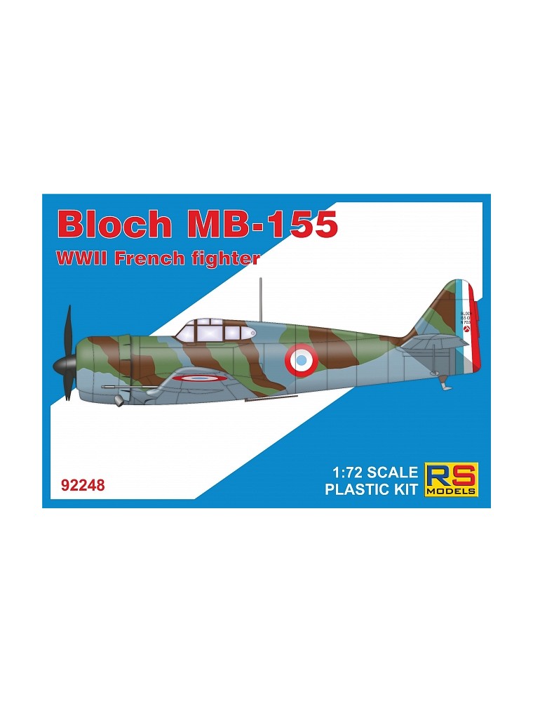 RS MODELS - 1/72 Bloch MB-155 (5 decal v. for France, Luftwaffe)