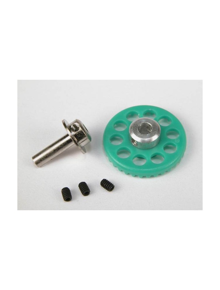 SCALEAUTO - Nylon crown Gear 35th. M50 with 2xM2 screws for 3mm. Axle -green-