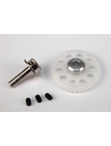 SCALEAUTO - Nylon crown Gear 37th. M50 with 2xM2 screws for 3mm. Axle -grey-