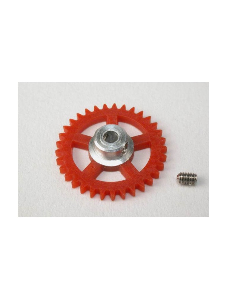 SCALEAUTO - Nylon Spur Gear 33th. For 3/32" Axle M50. diam. 18,5mm -red-