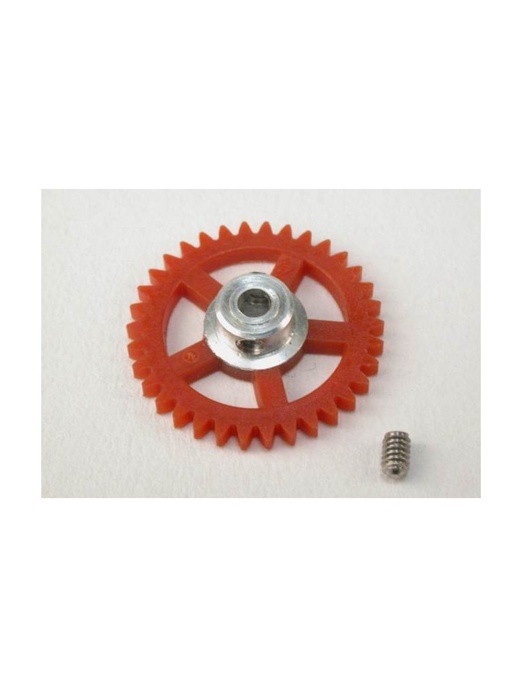 SCALEAUTO - Nylon Spur Gear 34th. For 3/32" Axle M50. diam. 18,5mm -red-