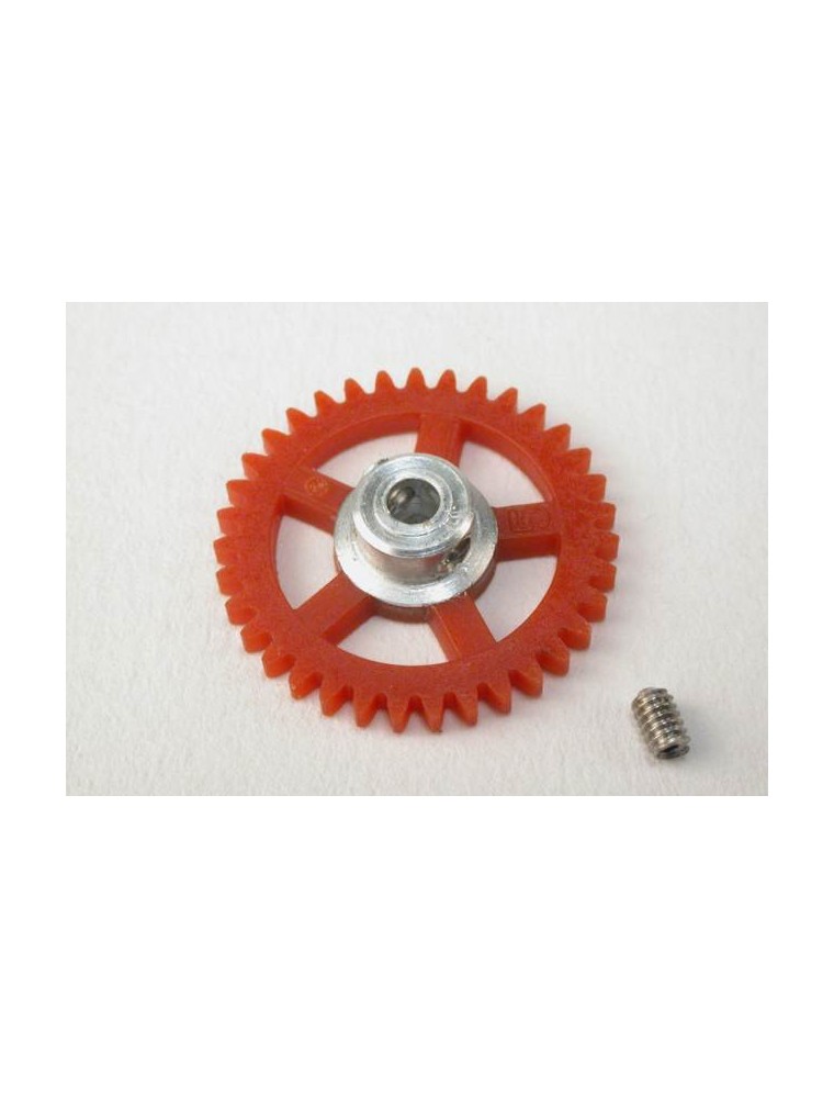 SCALEAUTO - Nylon Spur Gear 35th. For 3/32" Axle M50. diam. 18,5mm -red-