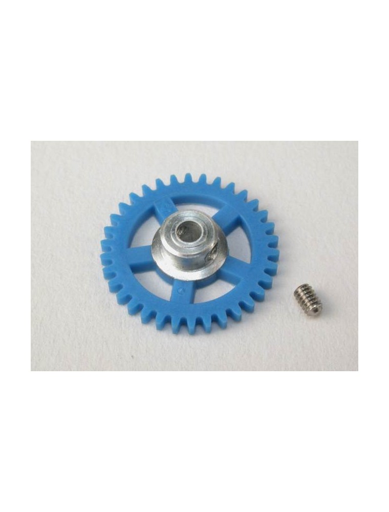 SCALEAUTO - Nylon Spur Gear 34th. For 3/32" Axle M50. diam. 17,5mm -blue-