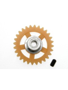 SCALEAUTO - Nylon AW-2 Gear 28th. For 3/32" Axle M50. diam. 16,75mm -yellow- NSR