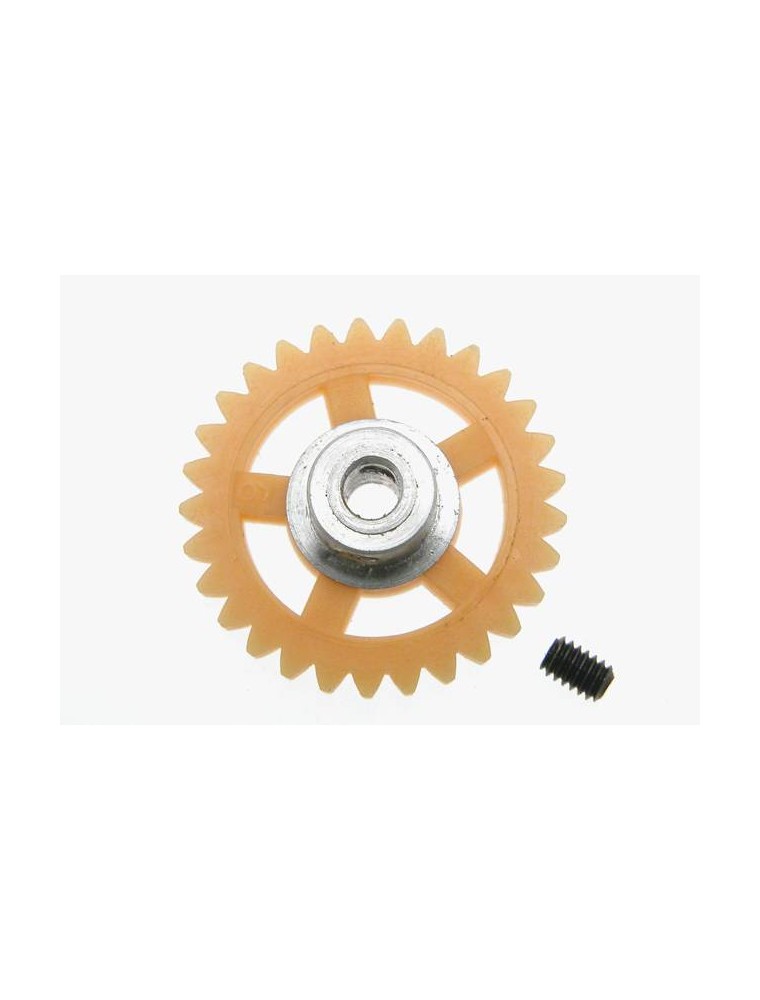 SCALEAUTO - Nylon AW-2 Gear 29th. For 3/32" Axle M50. diam. 16,75mm -yellow- NSR