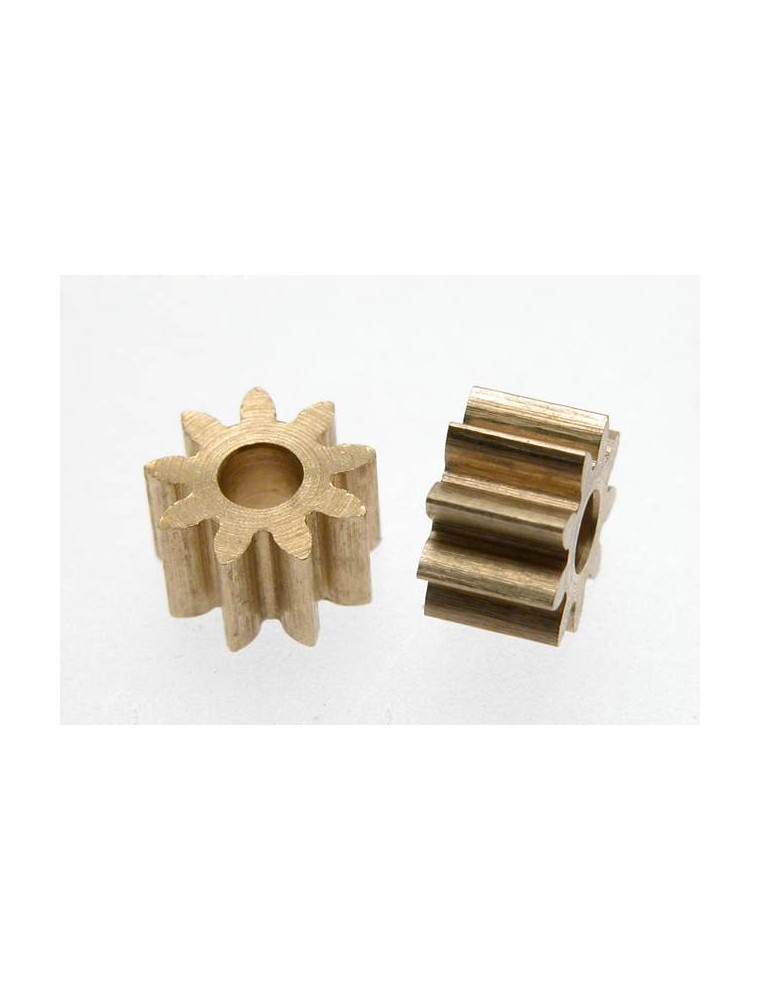 SCALEAUTO - Brass Pinion 9 Tooth M50 for 2mm. motor axle. diam. 5.8mm