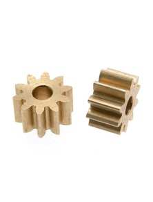 SCALEAUTO - Brass Pinion 10 Tooth M50 for 2mm. motor axle. diam. 6.35mm