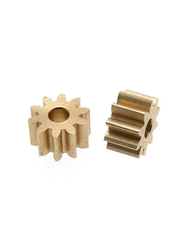 SCALEAUTO - Brass Pinion 10 Tooth M50 for 2mm. motor axle. diam. 6.35mm