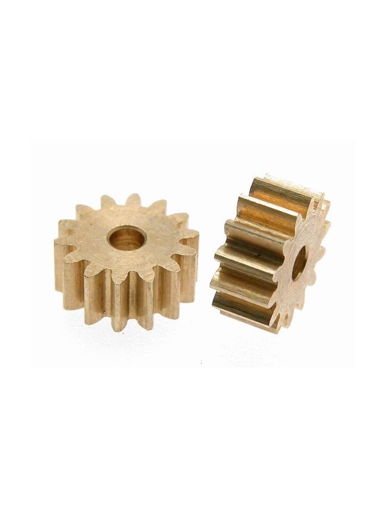 SCALEAUTO - Brass Pinion 14 Tooth M50 for 2mm. motor axle. diam. 8.25mm