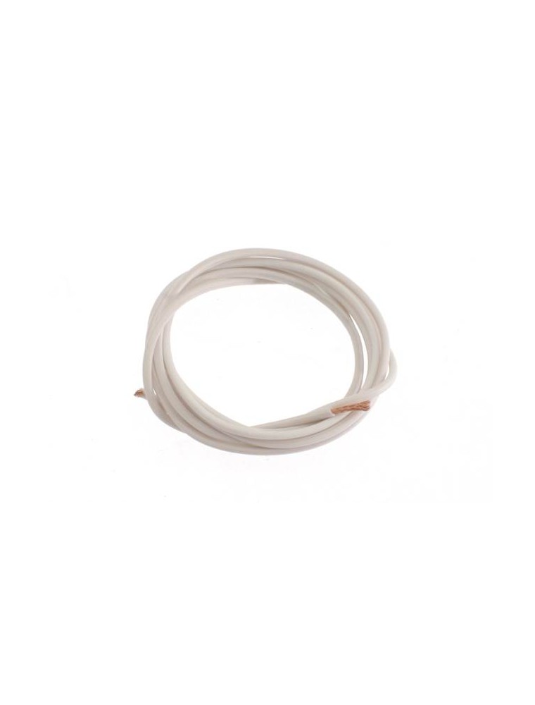 SCALEAUTO - Silicone wire for cars 2mm. Diameter. white 1m.