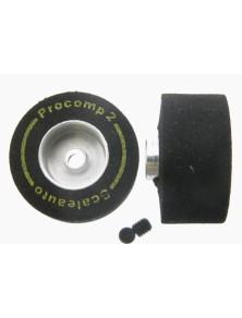 SCALEAUTO - ProComp-2 PLAFIT axle wheel: Ex. Diam: 20.5mm. Width: 11mm. HUB diam: 11mm. Screw M3