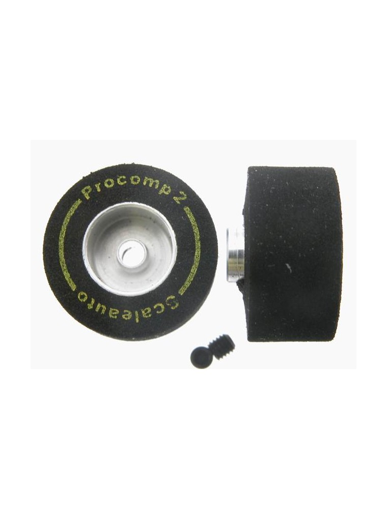 SCALEAUTO - ProComp-2 PLAFIT axle wheel: Ex. Diam: 20.5mm. Width: 11mm. HUB diam: 11mm. Screw M3