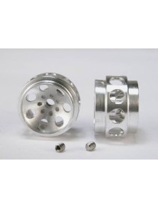 SCALEAUTO - Profile Design for 3/32 Axle. M2 screw Magnesium with Ext.Monza design. diam.: 14.8mm. Width: 10mm. Ext.diam. 12.7mm