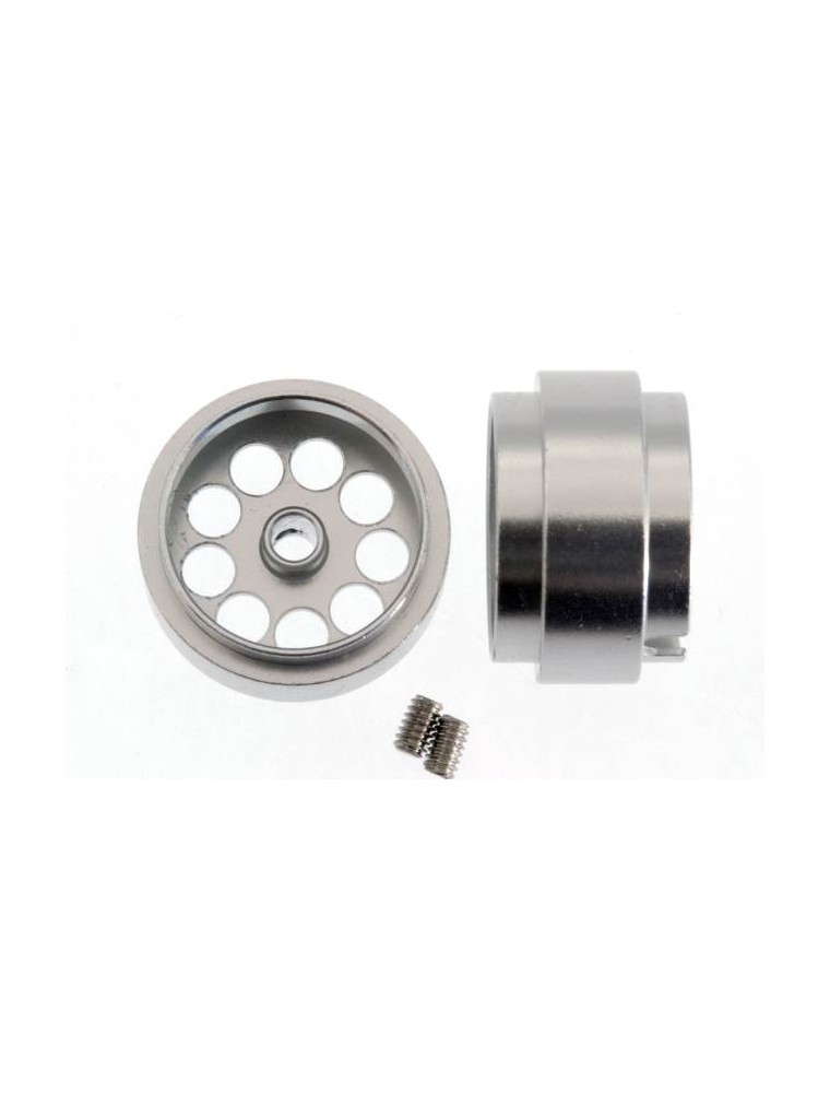 SCALEAUTO - Profile Design for 3/32 Axle. M2 screw Aluminum with Ext.lightweight design. diam.: 14.8mm. Width: 10mm. Ext.diam. 1