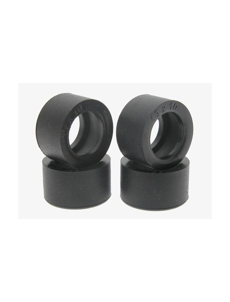 SCALEAUTO - RT Racing Rubber tyres for Profile hubs.Ext. Diam: 19mm Width: 10mm. Int. diam: 14mm.