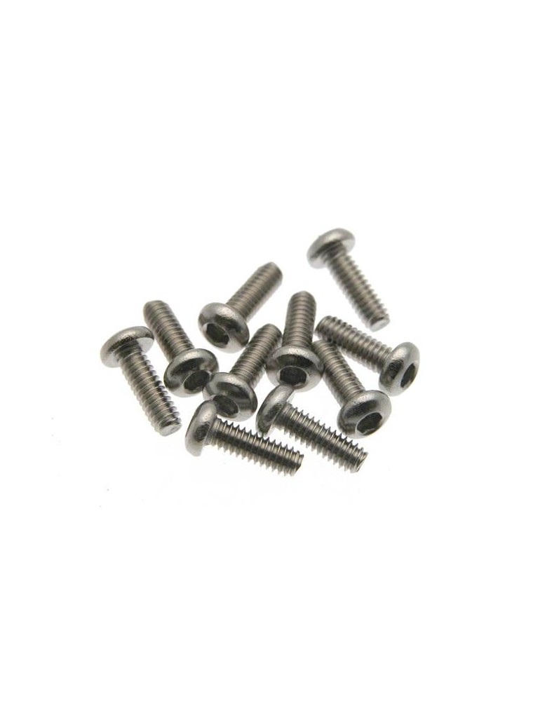 SCALEAUTO - Titanium allen screw M2x6mm. For motor fixing, Special rounded low head