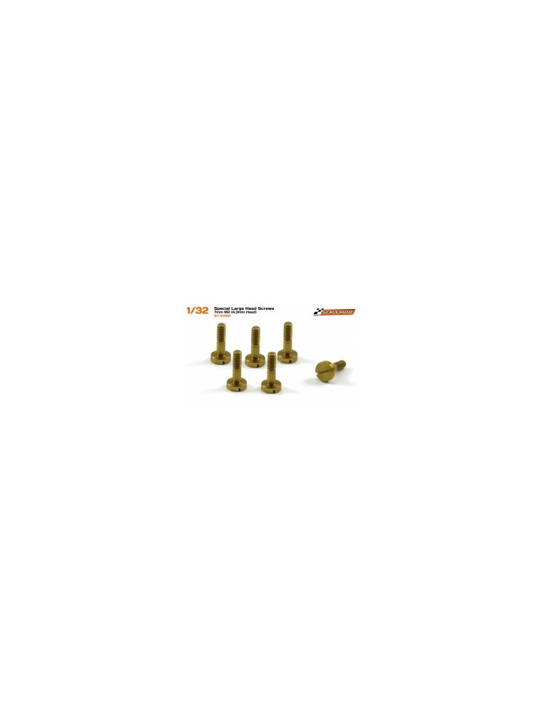 SCALEAUTO - Special large head screws for suspension 7mm  4.3mm head M2