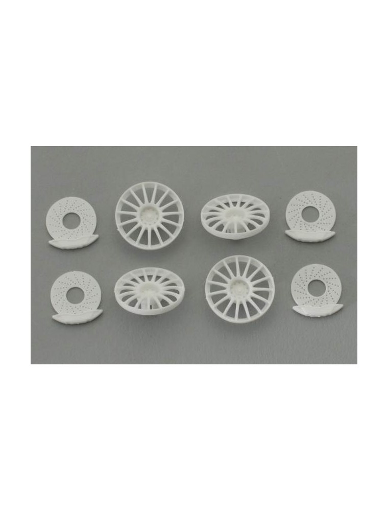 SCALEAUTO - Wheel inserts modern S-style 15 Spokes with brake disc. Diameter 20mm