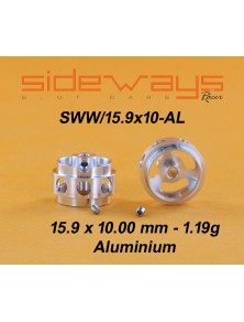 SIDEWAYS - Lightened Aluminum Wheel 15.9x10mm 1,19g - 2.38mm axle