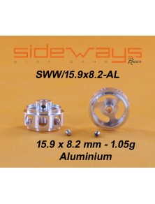 SIDEWAYS - Lightened Aluminum Wheel 15.9x8.2mm 1.05g - 2.38mm axle