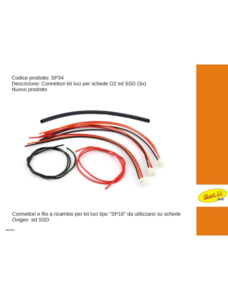 SLOT.IT - Connettori kit luci per schede O2 ed SSD (3x)