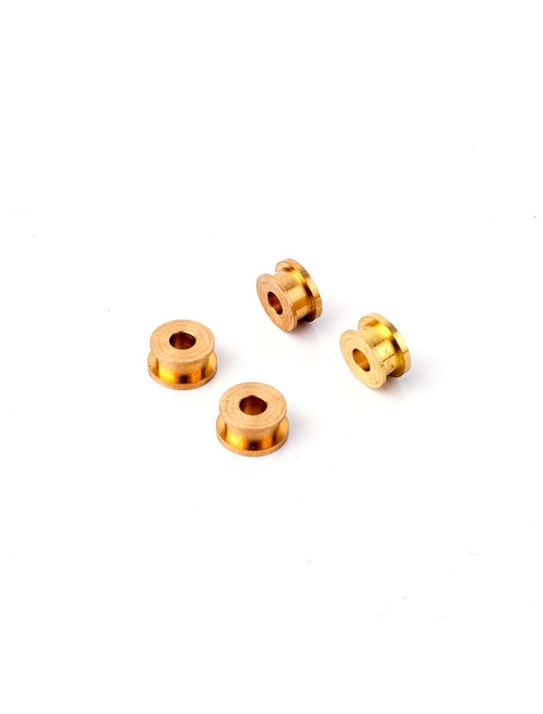 SLOT RACING COMPANY - 4x 6 EDGE BRASS AXLE BUSHINGS