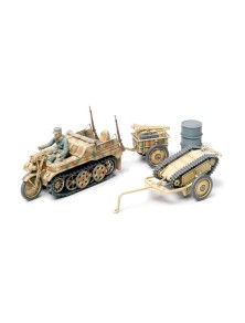 TAMIYA - 1/48 Kettenkraftrad w/Infantry CArt & Goliath Demolition Vehicle 