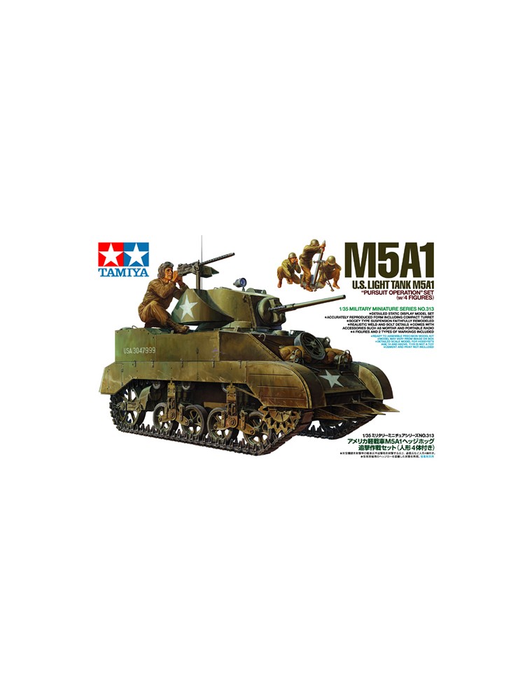 TAMIYA - 1/35 U.S. Light Tank M5A1 Pursuit Operation Set