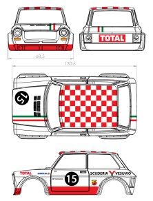 TTS MODELS - Autobianchi A112 Abarth - Total #15 Scuderia Vesuvio - "FRONT WHEELS DRIVE"