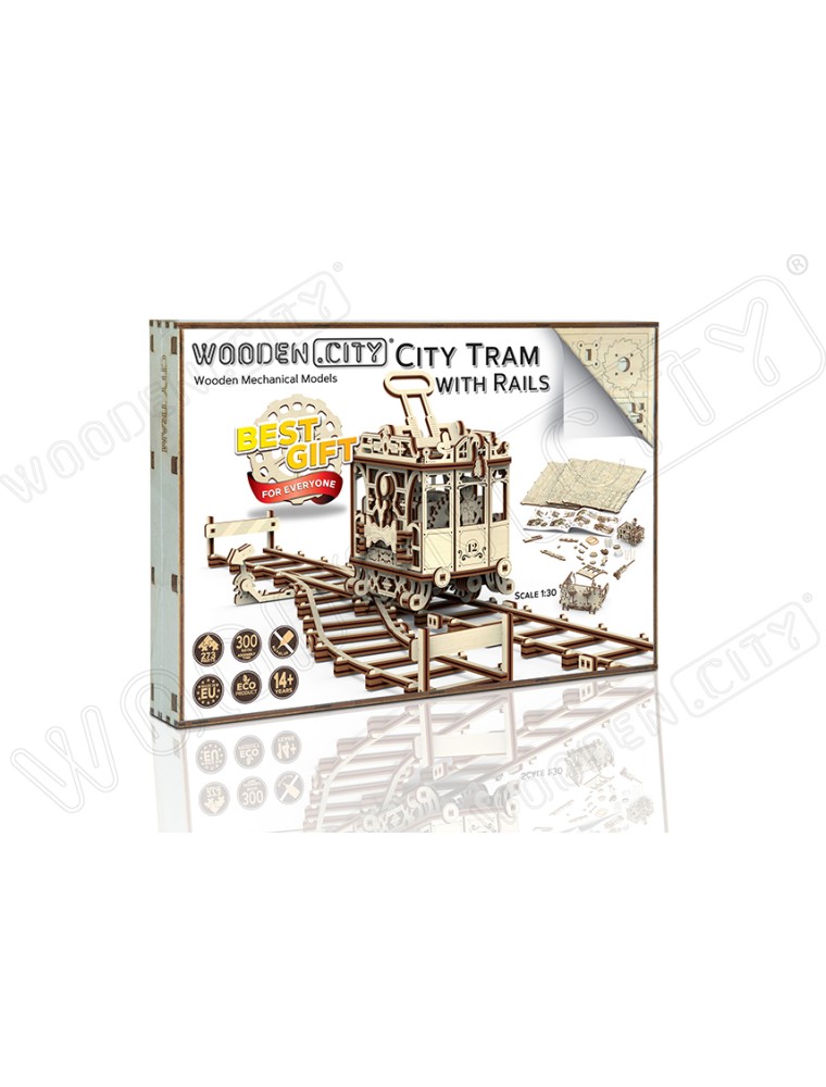 WOODEN.CITY - Railway Series - City Tram with Rails scale 1:30