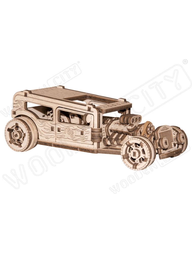 WOODEN.CITY - Vehicles Series - Classic American Car "Hot Rod"