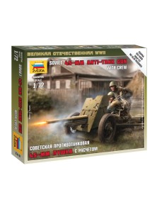 ZVEZDA - 1/72 Soviet 45-mm Anti-Tank Gun with Crew