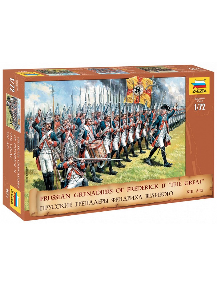 ZVEZDA - 1/72 Prussian Grenadiers of Frederick II "The Great"