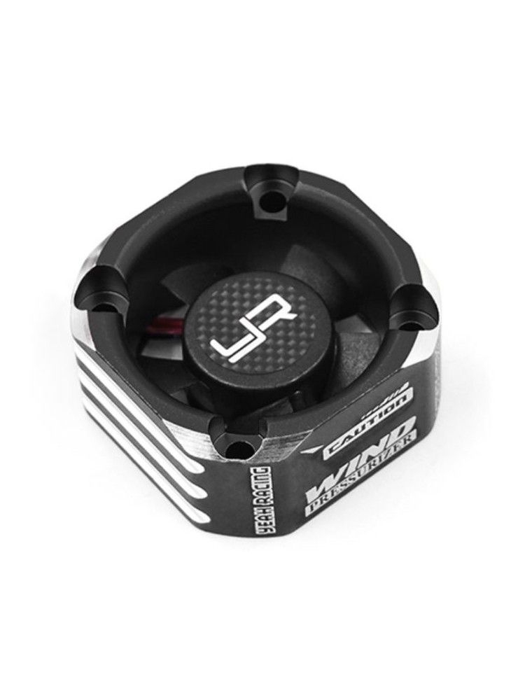 Yeah Racing - Ventola da 30mm con case nero in alluminio booster cooling fan