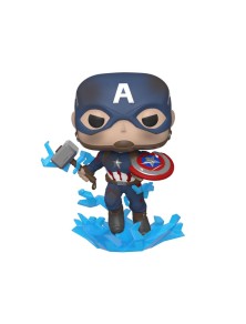 Avengers Endgame Funko Pop Vinile Figura Captain America Con Scudo Rotto 9 cm