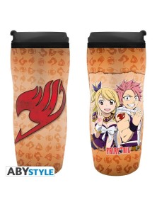 Fairy Tail - Tazza Da Viaggio "lucy, Natsu & Emblem"