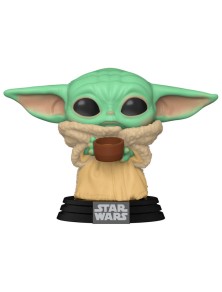 Star Wars Il Mandaloriano Funko Pop Vinile Figura Bambino Con Tazza 9 cm