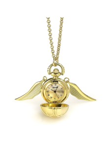 Harry Potter Collana con Pendente Orologio Boccino D'oro The Carat Shop