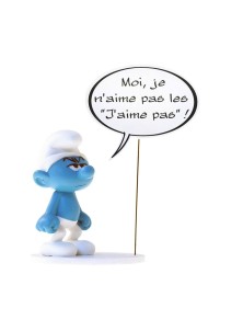 The Smurfs Collectoys Comics Speech Statua Grouchy Smurf 22 Cm *french Version* Plastoy