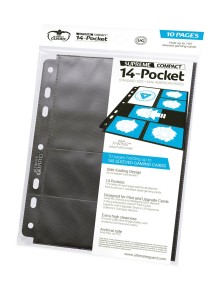 Ultimate Guard 14-Pocket Compact Pages Standard Size & Mini American Black (10) Ultimate Guard