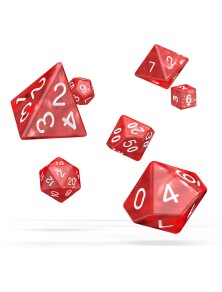 Oakie Doakie Dice RPG Set Marble - Red (7) Oakie Doakie Dice