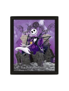 Nightmare Before Christmas Framed 3d Lenticular Poster Pack Graveyard 26 X 20 Cm (3) Pyramid International