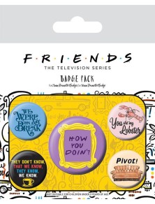 Friends Pin-Back Buttons 5-Pack Quotes Pyramid International