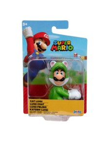 Nintendo Super Mario Cat Luigi Figura 6,5cm Jakks Pacific