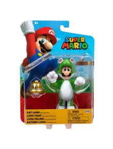 Nintendo Super Mario Cat Luigi Figura 10cm Jakks Pacific