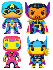 FUNKO POPS MARVEL BLACKLIGHT 4 PACK FIGURES - ACTION