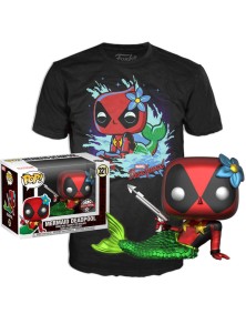 Set Figura Pop & Tee Marvel Deadpool Mermaid Esclusiva tg S Funko